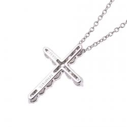 Pre Owned Tiffany & Co. PT950 and Diamond Cross Necklace