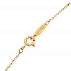 Pre Owned Tiffany & Co. Crown Key Diamond 18k Rose Gold Pendant Necklace