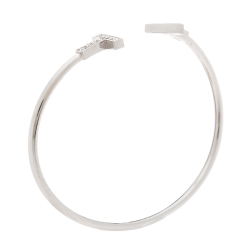 Pre Owned Tiffany & Co. T Wire Diamond 18K White Gold Bracelet