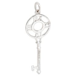 Pre Owned Tiffany & Co. Atlas 0.1 CTW Diamond 18K White Gold Pendant