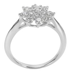 Pre Owned Tiffany & Co. Blooming Flower 0.60 CTW Diamonds Platinum Ring Size 51