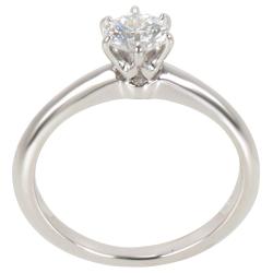 Pre Owned Tiffany & Co. 0.52 CTW Diamond Platinum Engagement Ring Size 54.5