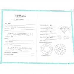 Pre Owned Tiffany & Co. 0.52 CTW Diamond Platinum Engagement Ring Size 54.5