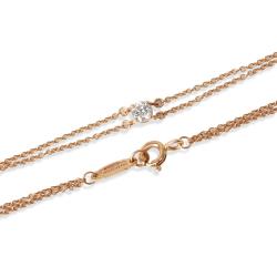 Pre Owned Tiffany & Co. 0.18 CTW Diamond Solitaire 18K Rose Gold Bracelet 