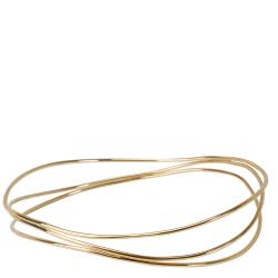 Pre Owned Tiffany & Co. Elsa Peretti 3 Row Wave 18K Yellow Gold Bracelet