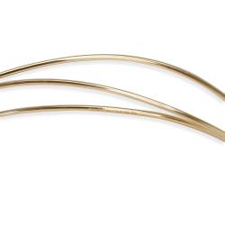 Pre Owned Tiffany & Co. Elsa Peretti 3 Row Wave 18K Yellow Gold Bracelet