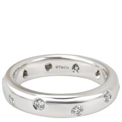 Pre Owned Tiffany & Co. Etiole 0.20 CTW Diamond Platinum Band Ring Size 48