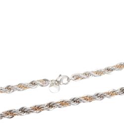 Pre Owned Tiffany & Co. Necklace Twisted Rope 18K Yellow Gold & Silver Necklace