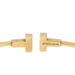 Pre Owned سوار تيفاني & كو. تي واير ذهب أصفر عيار 18 رفيع