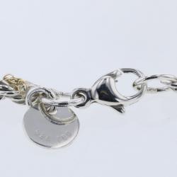 Pre Owned Tiffany & Co. Twisted Rope 18K Yellow Gold Silver Chain Necklace