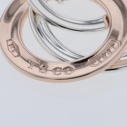 Pre Owned Tiffany & Co. 1837 Interlocking Circle Rubedo Silver Necklace