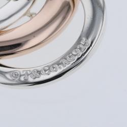 Pre Owned Tiffany & Co. 1837 Interlocking Circle Rubedo Silver Necklace