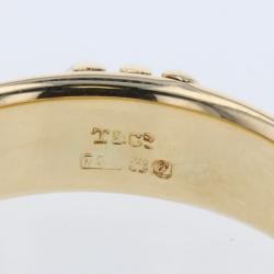 Pre Owned Tiffany & Co. Atlas Numeric 18K Yellow Gold Ring Size 49