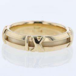 Pre Owned Tiffany & Co. Atlas Numeric 18K Yellow Gold Ring Size 49