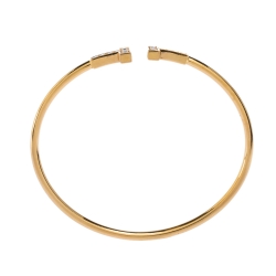 Pre Owned Tiffany & Co. T Wire Diamond 18K Yellow Gold Bracelet