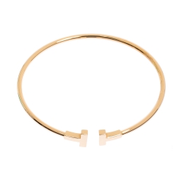 Pre Owned Tiffany & Co. T Wire 18K Rose Gold Bracelet