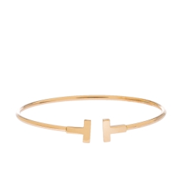 Pre Owned Tiffany & Co. T Wire 18K Rose Gold Bracelet