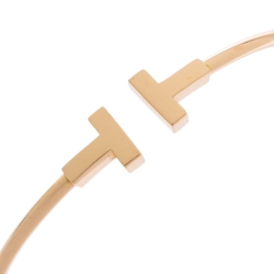 Pre Owned Tiffany & Co. T Wire 18K Rose Gold Bracelet