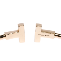 Pre Owned Tiffany & Co. T Wire 18K Rose Gold Bracelet