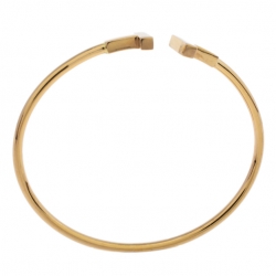 Pre Owned Tiffany & Co. T Wire 18K Yellow Gold Narrow Open Bracelet