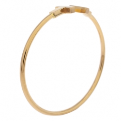 Pre Owned Tiffany & Co. T Wire 18K Yellow Gold Narrow Open Bracelet