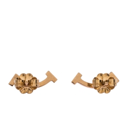 Pre Owned Tiffany & Co. Tiffany T Smile 18K Rose Gold Stud Earrings