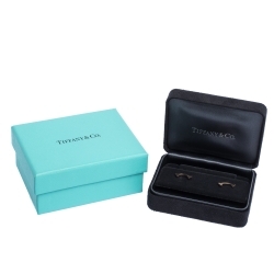 Pre Owned Tiffany & Co. Tiffany T Smile 18K Rose Gold Stud Earrings