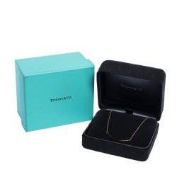 Pre Owned Tiffany & Co. T Smile 18K Yellow Gold Necklace 