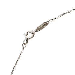 Pre Owned Tiffany & Co. Tiffany 1837 Interlocking Circles Silver & 18K Yellow Gold Pendant Necklace