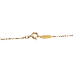 Pre Owned Tiffany & Co. Please Return To Tiffany Diamond 18K Yellow Gold Heart Tag Pendant Necklace