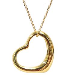 Pre Owned Tiffany & Co. Elsa Peretti Heart 18K Yellow Gold Necklace