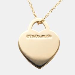 Pre Owned Tiffany & Co. Vintage Return To Tiffany Heart Tag 18K Rose Gold Necklace 