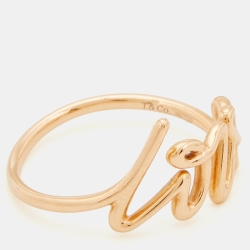 Pre Owned Tiffany & Co. Paloma's Graffiti 18k Rose Gold Ring Size 57