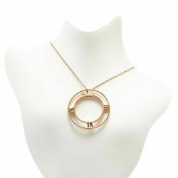 Pre Owned Tiffany & Co. Atlas Circle Open Medallion 18K Rose Gold Necklace