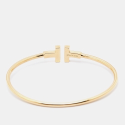 Pre Owned Tiffany & Co. Tiffany T Wire 18k Yellow Gold Bracelet