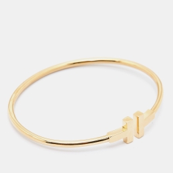 Pre Owned Tiffany & Co. Tiffany T Wire 18k Yellow Gold Bracelet