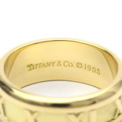 Pre Owned Tiffany & Co. Atlas 18K Yellow Gold Ring EU 50.5