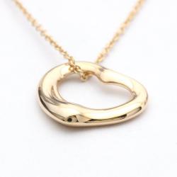 Pre Owned Tiffany & Co. 18K Rose Gold Open Heart by Elsa Peretti Pendant Necklace