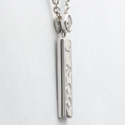 Pre Owned Tiffany & Co. Tiffany Bar 18K White Gold Diamond Necklace