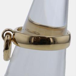 Pre Owned Tiffany & Co. 18K Yellow Gold and Diamond Door Knocker Ring US 10