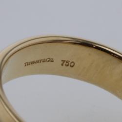 Pre Owned Tiffany & Co. 18K Yellow Gold and Diamond Door Knocker Ring US 10