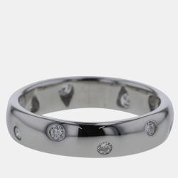Pre Owned Tiffany & Co. Platinum and Diamond Etoile Band Ring US 10