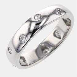 Pre Owned Tiffany & Co. Platinum and Diamond Etoile Band Ring US 10