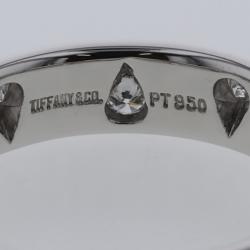 Pre Owned Tiffany & Co. Platinum and Diamond Etoile Band Ring US 10