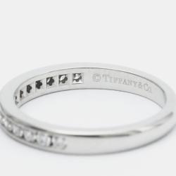 Pre Owned Tiffany & Co. Tiffany Setting Platinum Diamond Ring EU 49