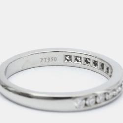 Pre Owned Tiffany & Co. Tiffany Setting Platinum Diamond Ring EU 49