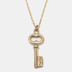 Pre Owned Tiffany & Co. Oval Key 18K Rose Gold Necklace 