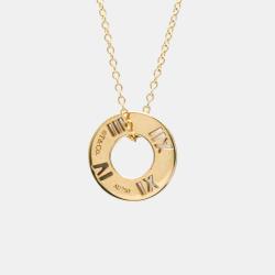 Pre Owned Tiffany & Co. Atlas 18K Rose Gold Diamond Necklace 
