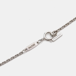 مملوكة مسبقًا Tiffany & Co. T Smile Diamond 18k White Gold Medium Model Necklace