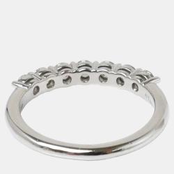 Pre Owned Tiffany & Co. Platinum and Diamond Forever Band Ring EU 51